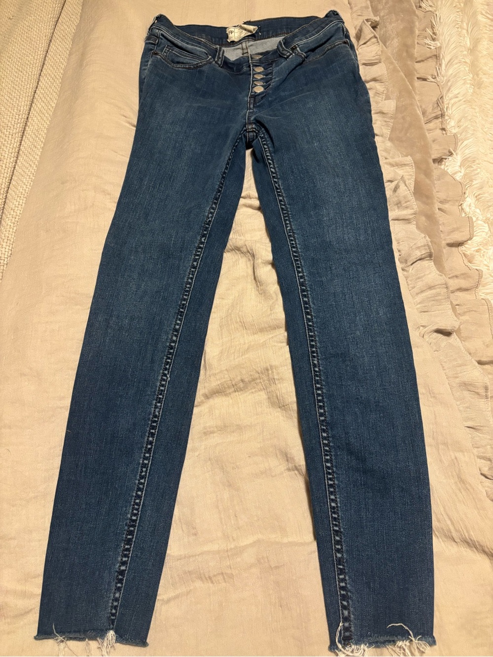 Free People Dark Blue Skinny Jeans